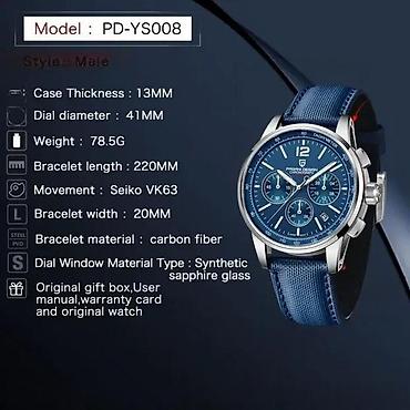 Ručni satovi: Pagani Design PD-YS008 -Plava- Audemars Piguet 11.59 Homage Potpuno — 8