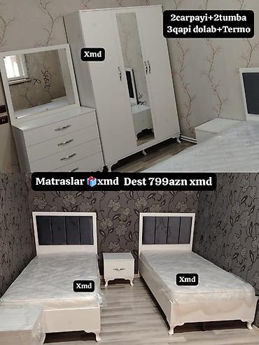 xəstəxana çarpayısı: Yataq otağı dəsti – 6 parçalı komplekt Tərkibi: - 2 ədəd tək çarpayı — 1