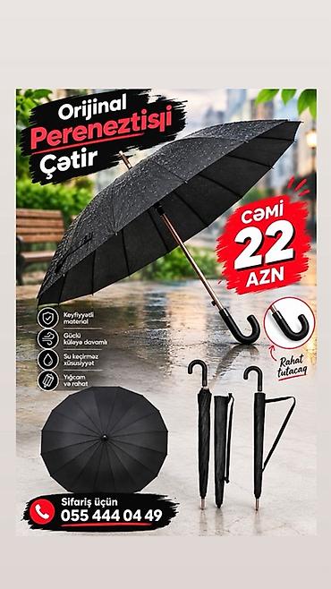 seyf satışı: Orijinal pereneztili (suyu keçirməyən) qara çətir - Keyfiyyətli — 1