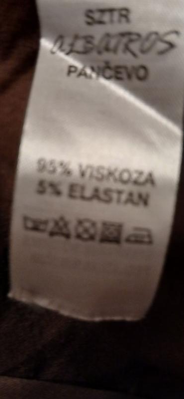 mango obuca: Ženska majica sa kratkim rukavima – braon boja, V-izrez. Asimetričan — 2
