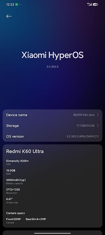Мобильные телефоны: Redmi, Redmi K60 Ultra, Б/у, 512 ГБ, цвет - Белый, 2 SIM — 6