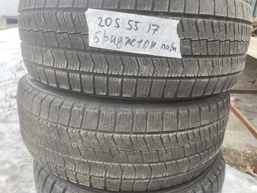 Шины: Шины 205 / 55 / R 17, Зима, Б/у, Пара, Легковые, Япония, Bridgestone