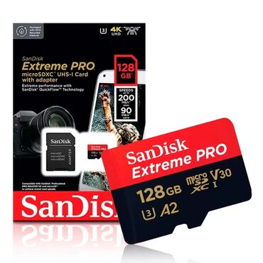 gopro aksesuarları: Sandisk Extreme Pro 128 GB Micro Kart