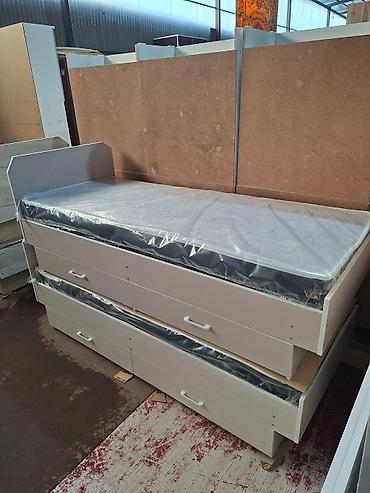 bunk bed: Односпальная кровать, Новый, С матрасом, длина - 190 см — 2