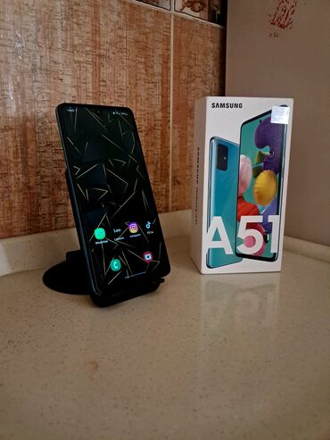 samsunk: Samsung Galaxy A51, 64 GB, rəng - Göy, Zəmanət, Sensor, İki sim kartlı