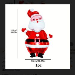 Yeni il oyuncaqları və bəzəkləri: Yeni il şar dəsti – Şaxta Baba Məhsul təsviri: - Material: folqa — 2