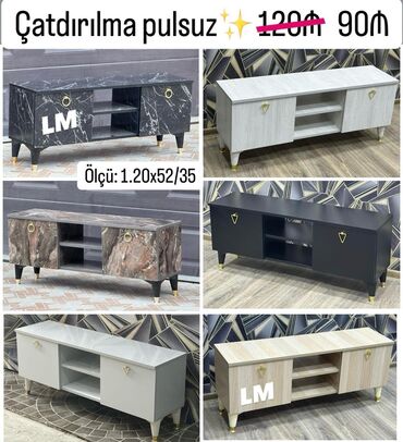 tv alti mebel: Yeni, Düz TV altlığı, Polkalı, Laminat