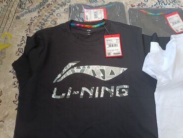 черно белые мужские футболки: Lining original черный цвет (XXL, XL, L) белый цвет (XXL, XL, L)