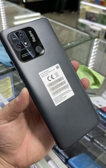 телефон 7: Xiaomi Redmi 10 | 64 ГБ | цвет - Черный | Гарантия 
| Наушники, Зарядное устройство, Защитное стекло | Отпечаток пальца