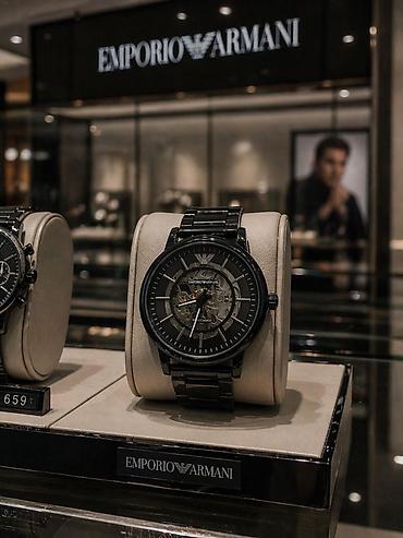 Aksesuarlar: Emporio Armani kişi saatı – avtomatik mexanizmli skeleton dizayn - — 1