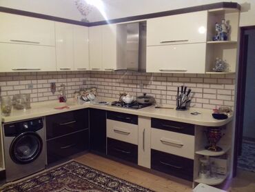 Sifarişlə mətbəx mebeli: Sifarişlə mətbəx dəsti, Özü çəkən petlələr, DSP, Kredit yoxdur, Ödənişli çatdırılma — 3