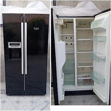 İşlənmiş 2 qapılı Hotpoint Ariston Soyuducu Satılır, rəng - Qara, Dispenserli — 1