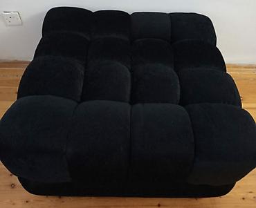 пуфик мягкий: Qara rəngli yumşaq oturacaq/ottoman - Dizayn: Kvadrat forma, üst — 3
