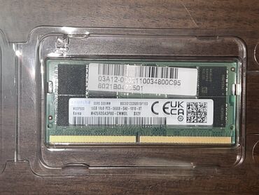 Operativ yaddaş (RAM): Operativ yaddaş (RAM) Samsung, 16 GB, > 4000 Mhz, DDR5, Noutbuk üçün, İşlənmiş