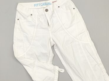 białe klasyczny t shirty: Spodnie 3/4 Damskie, L, stan - Dobry