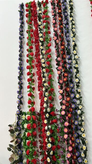 Süni güllər: Süni asma yaşıl bitki bəzəyi - Material: yüksək keyfiyyətli plastik — 44