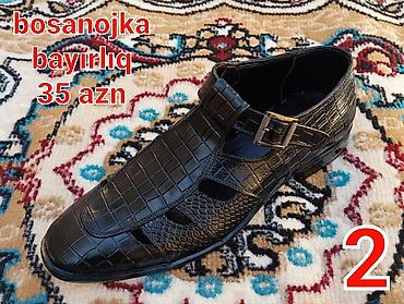 Kişi ayaqqabıları: BOSANOJKA BAYIRLIQ (2) Fərdi tikişlə təbiii dəridən (içliyi — 2