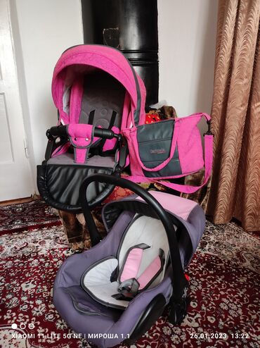 сумка для роддом: Коляска, цвет - Розовый, Б/у