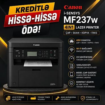 printer a3: Canon laser printer i-SENSYS MF237w 4IN1 Operativ yaddaş: 256 MB Çap — 1
