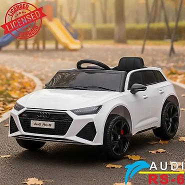 Dečiji električni automobili: Audi RS6 – licencirani auto na akumulator za decu (Beli) Šifra — 12