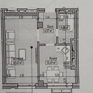 Продажа квартир: 1 комната, 38 м², Элитка, 5 этаж, ПСО (под самоотделку)