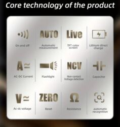 Multimetri: Pametni digitalni multimetar – „pinceta“ klešta sa TFT ekranom - — 12
