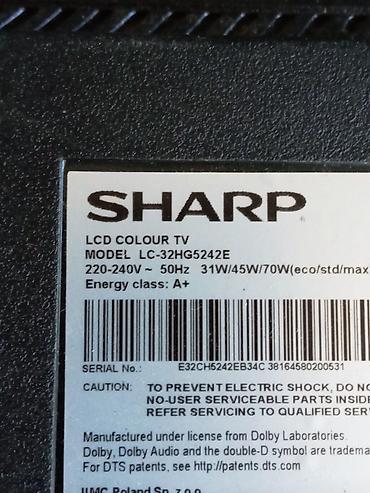 Televizori: Sharp LCD televizor – model LC-32HG5242E u delovima - Dijagonala: 32 na lalafo.rs — 4 Televizori: Sharp LCD televizor – model LC-32HG5242E u delovima - Dijagonala: 32 — 4