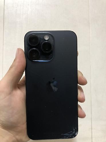 face id: IPhone 15 Pro, Б/у, 512 ГБ, Black Titanium, Защитное стекло, 80 % — 1