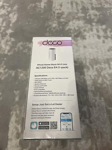 deco роутер: TP-Link Deco E4 (AC1200) — модуль системы Mesh Wi‑Fi для всего дома — 1