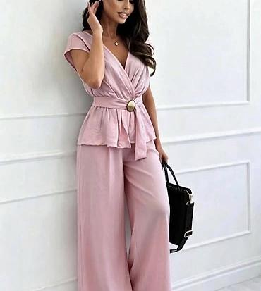 pull: Damski komplet – bluza i pantalone širokih nogavica. - Gornji deo — 4