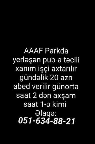 restoran iş elanları: Официант требуется, Ресторан, Ежедневно оплата, 30-45 лет, 1-2 года опыта