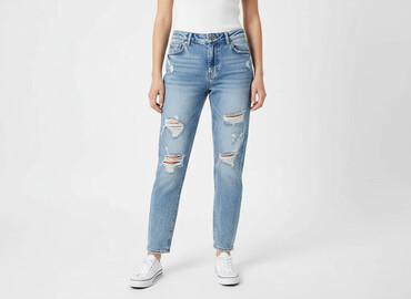 jeansy 7 8 z wysokim stanem: Reserved, Jeans for women, size S