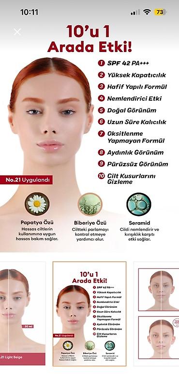 üz: 1defe istifade olunub.MISSHA M Perfect Cover BB Cream – No.21 Light — 3