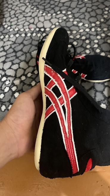 Мырзалардын бут кийими: ASICS борцовки (wrestling shoes), высокая модель. - Цвет: черный — 2