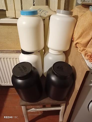 Все для дома и сада: 5 lt baçoklar HDPE plastik konteynerlər – böyük həcmli, vintli — 1