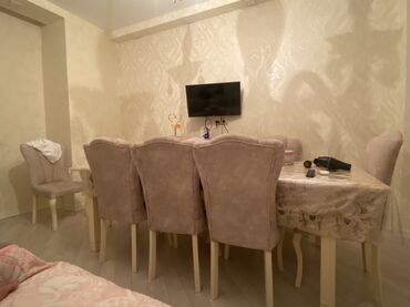 Masa və oturacaq dəstləri: Qonaq otağı üçün, Açılmayan, Dördbucaq masa, 6 stul