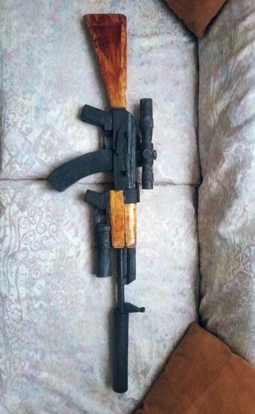 5 объявлений | lalafo.kg: Деревянный АК-47 с модулями. Полностью ручная работа, могут быть