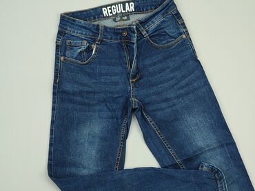 elastyczne jeansy: Spodnie jeansowe, Cool Club, 13 lat, 158, stan - Dobry