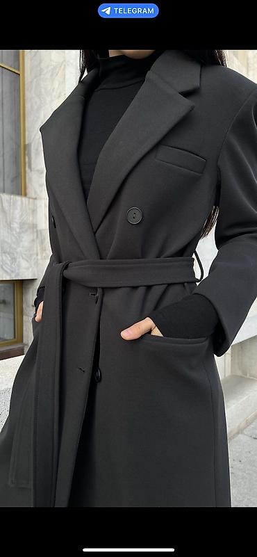 Пальто: Пальто, Классика, Осень-весна, Длинная модель, S, M — 7