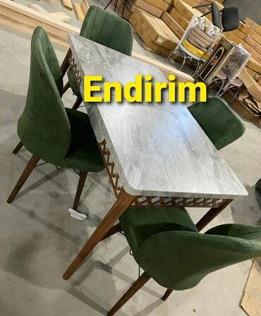 Masa və oturacaq dəstləri: Mətbəx üçün, Yeni, Açılan, Dördbucaq masa, 4 stul — 27