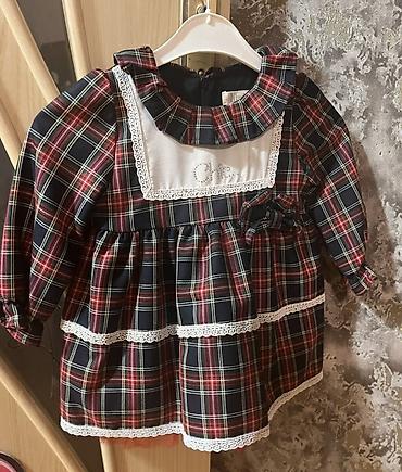 böyük donlar: Qız uşaqları üçün zolaqlı (tartan) naxışlı don - Rəng və naxış: Tünd — 2