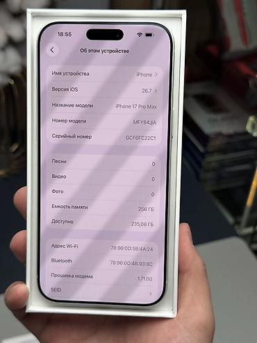 Мобильные телефоны: Смартфон Apple iPhone 17 Pro Max, 256 ГБ, серебристый Основные — 3
