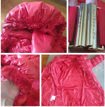 Zimske jakne: BLUMARINE jeans original fazonska crvena stepana perjana jakna sa — 4