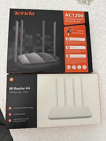 Masaüstü kompüterlər və komponentlər: Hər ikisi açılmayıb!!! Tenda AC1200 və Xiaomi Mi Router 4A – ikisi — 1
