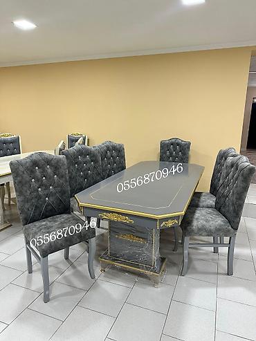 divan temizlenmesi: Qonaq otağı üçün, Yeni, Açılmayan, Dördbucaq masa, 6 stul — 3