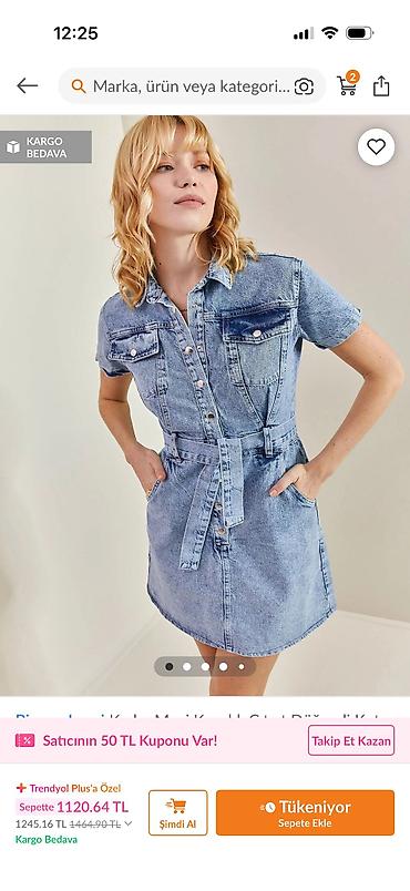Qadın geyimləri: Trendyoldan alınıb jeans matiraldı.1 defe geyinilib 38 razmer. Hardasa — 2