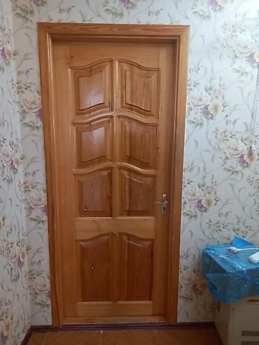 şam balı: Şüşəli taxta otaq qapısı - Material: təbii ağac (şam ağacı rəngində) — 2
