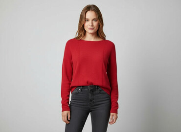 czerwony sweter: Sweter damski, rozmiar M