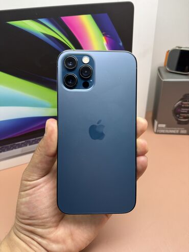 стекло ош: IPhone 12, Колдонулган, 256 ГБ, Pacific Blue, Заряддоочу түзүлүш, Коргоочу айнек, Каптама, Бөлүп төлөө менен, 100 %