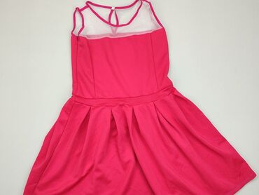 sukienki z dekoldem na wesele różowa: Dress, S (EU 36), condition - Good